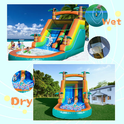 Large Bounce House with Water Slide with 1100W Air blower