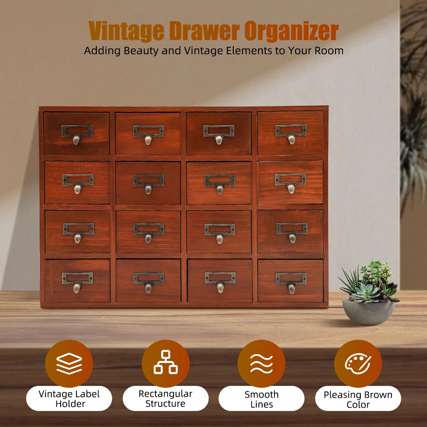 Apothecary Cabinet with 16 Drawers