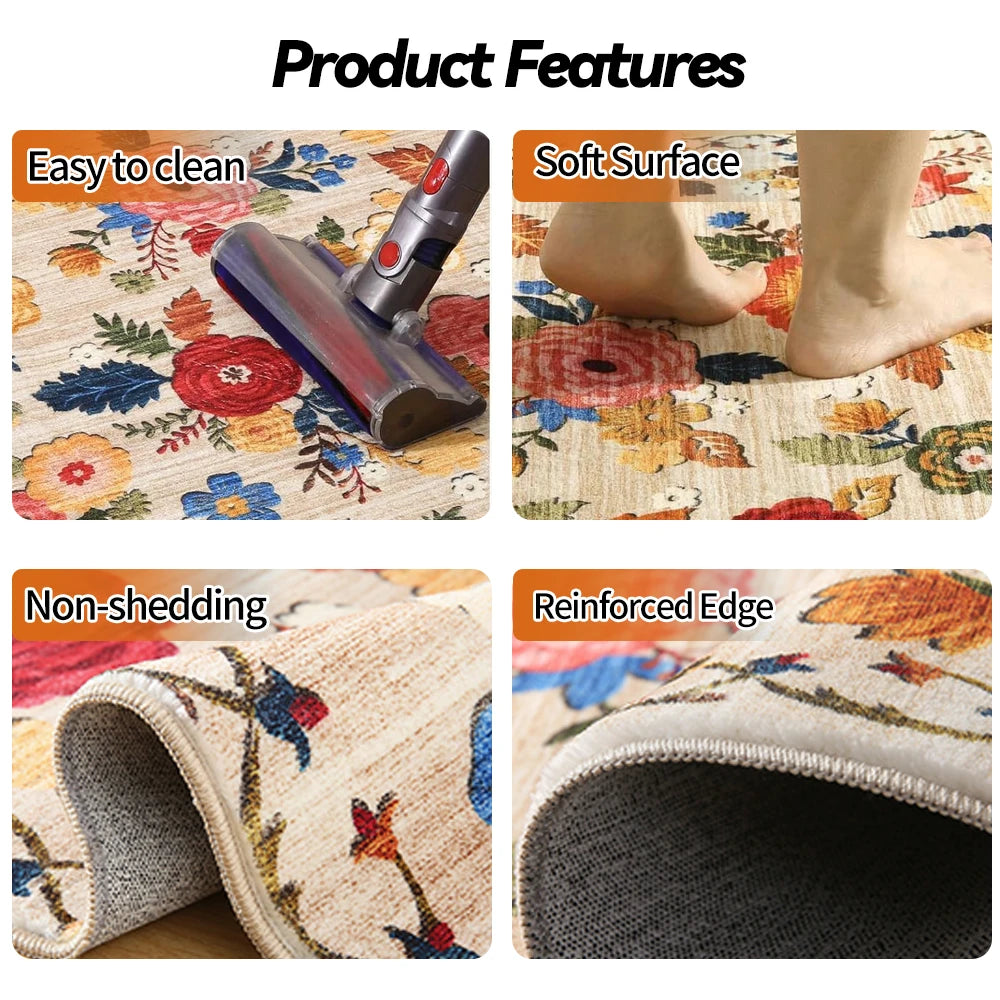Large Area Rug, Machine Washable.