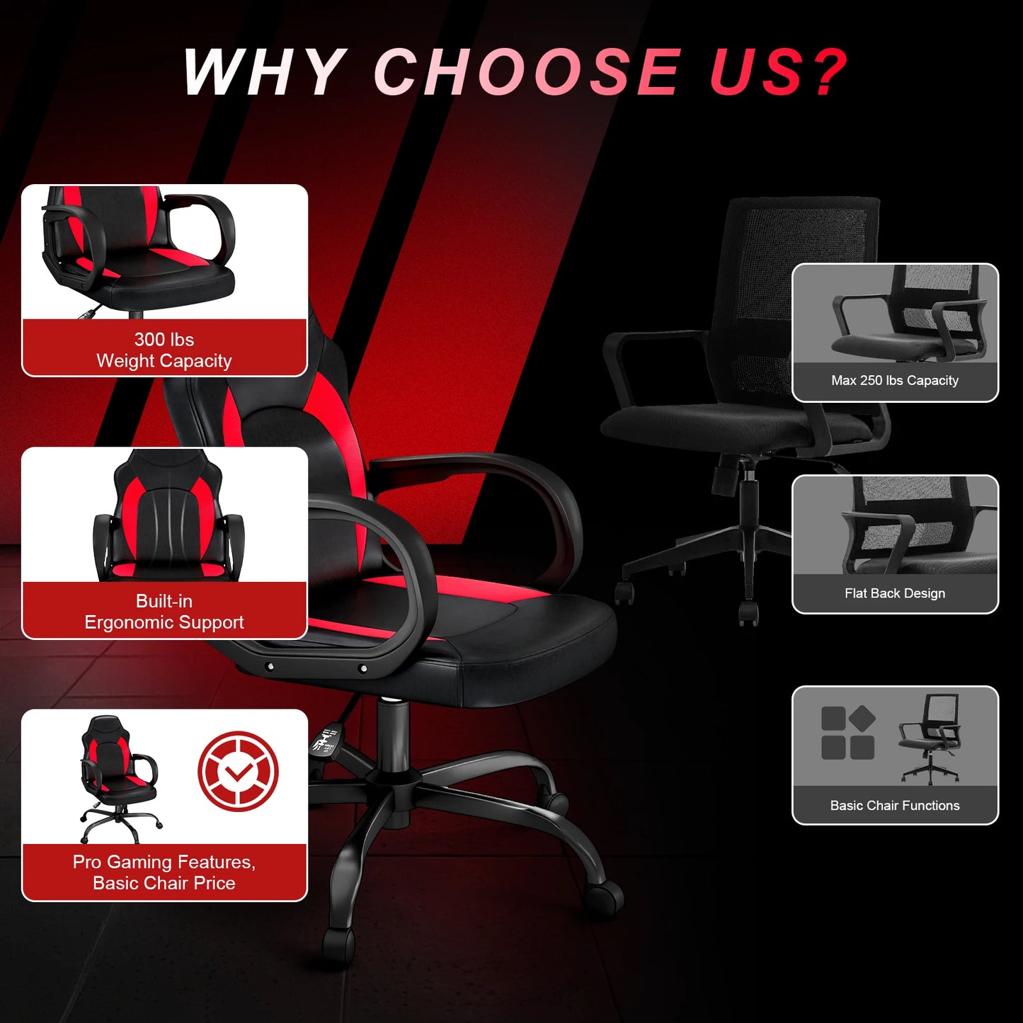 Adjustable Swiveling Leather Ergonomic Gaming Chair