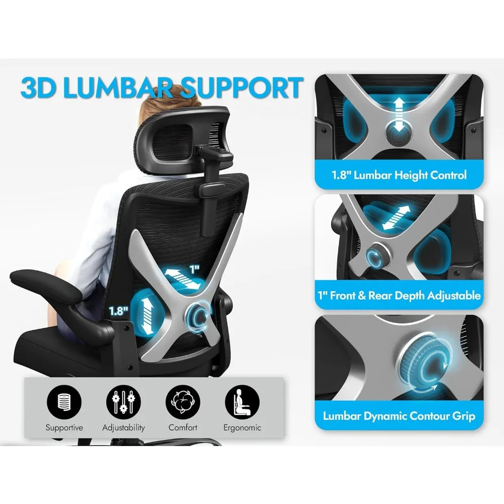 X-Shape Gaming and Office Chair with Lumbar Support and Mesh Backrest