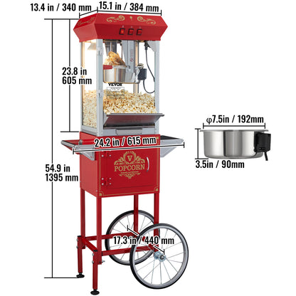 Electric Popcorn Maker with Scoop Spoon