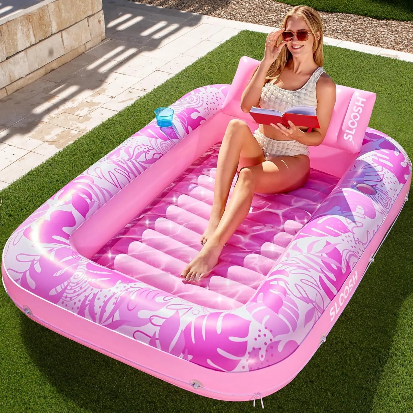 Inflatable Tanning Pool, with Pillow