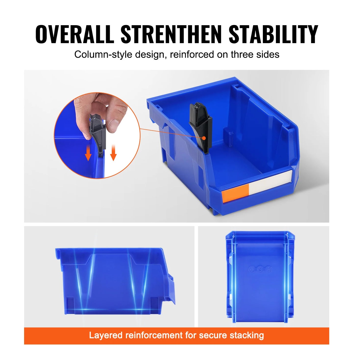 24pcs Stackable Organizer Storage Container Bin 5x4*3 inch