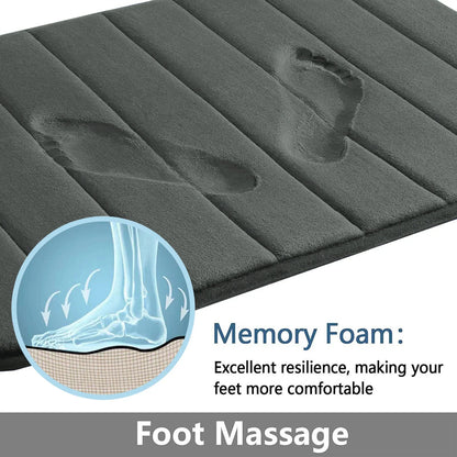 Super Absorbent Bathmat Memory Foam Carpet Non-Slip Bathroom Rug