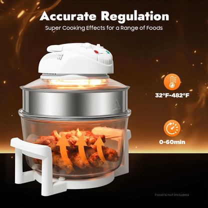 110V 17.96Qt Visual Air Fryer with Grill Rack