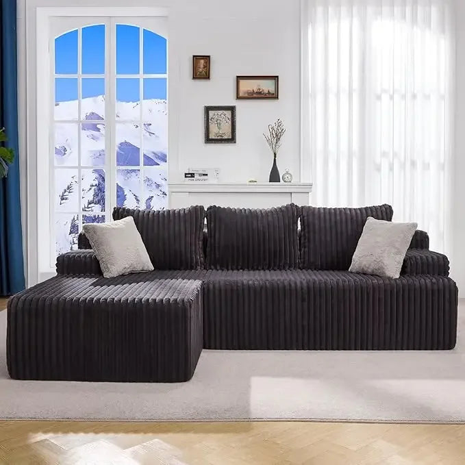 Modular Sectional Sofa Couch, L-Shape Memory Foam, Oversize Chaise Living Room Furniture Set