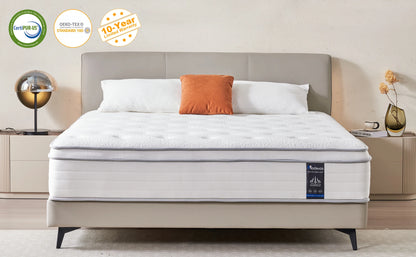12 Inch Hybrid Mattress in a Box with Pocket Spring, Medium Firm, Motion Isolation Queen King Full Size Mattress