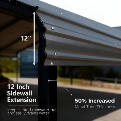 20x20 FT Extra-Large Heavy-Duty Metal Carport