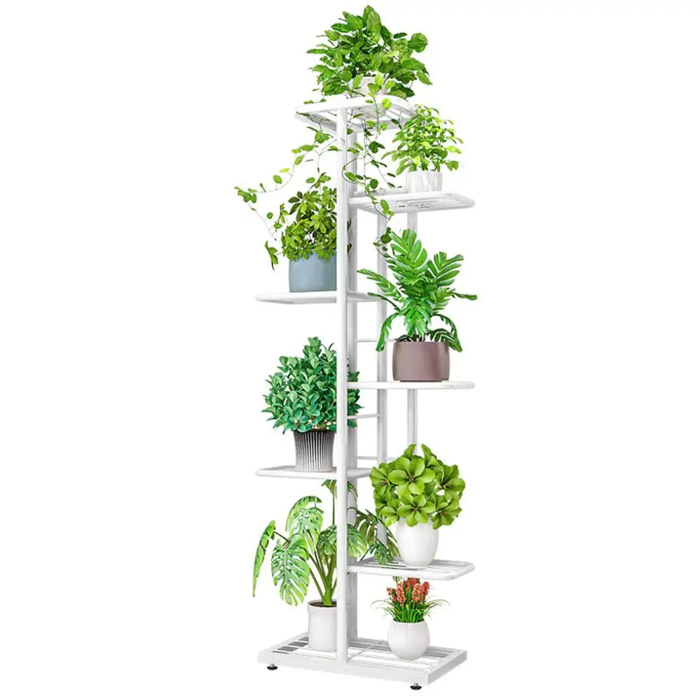 7 Tier Indoor Outdoor, Metal Plant Stand