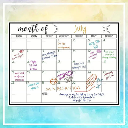 Magnetic Whiteboard Dry Erase Weekly Planner with Marker