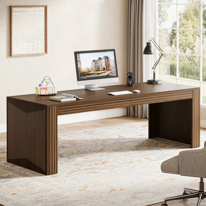 79-Inch Extra Long Desk, Two Person Double Desk