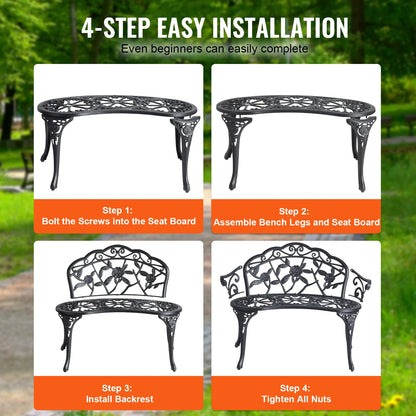Metal Outdoor Park / Garden Bench