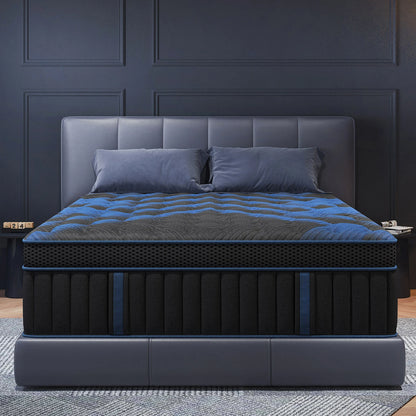 12"Gel Memory Foam Hybrid Pocket Spring Mattress Twin Full Queen King Bed Mattress In A Box, Medium Firm with Motion Isolation